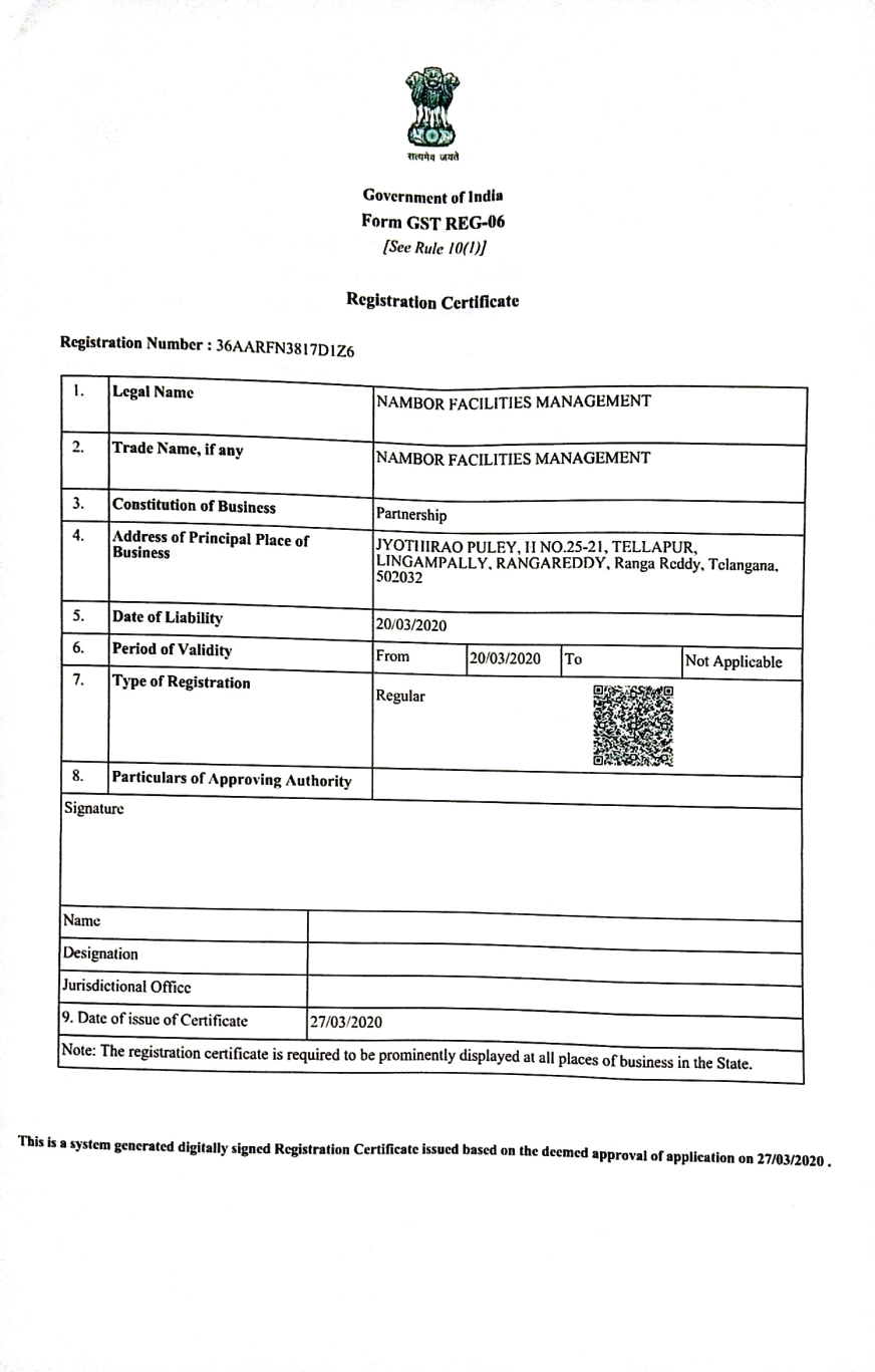 Certificate document 4